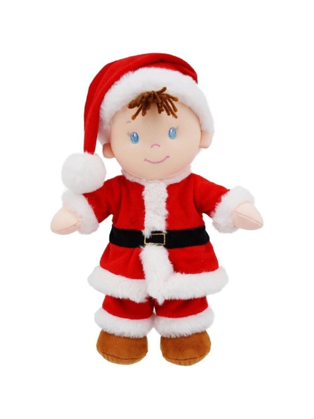 June Garden 14 Inch Soft Dolly Santa Baby Boy Doll Christmas Special Edition